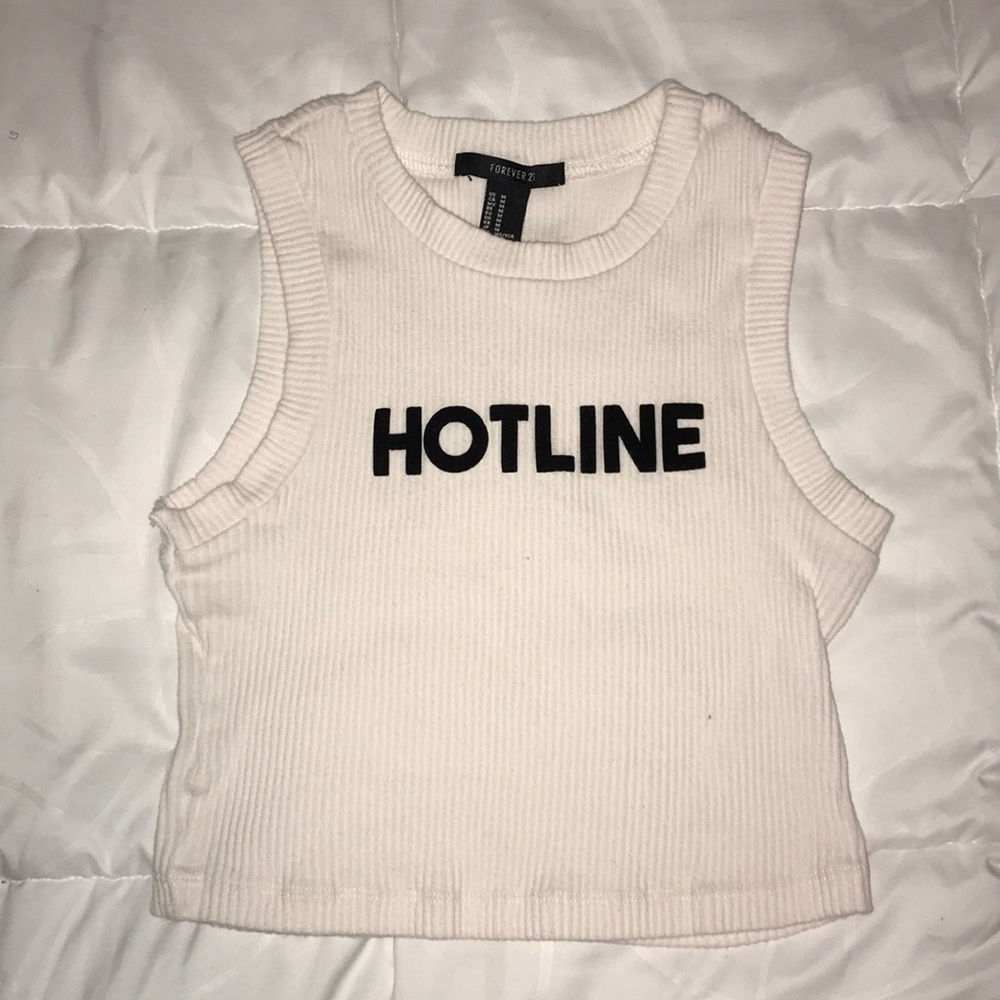 Off-white “Hotline” crop top